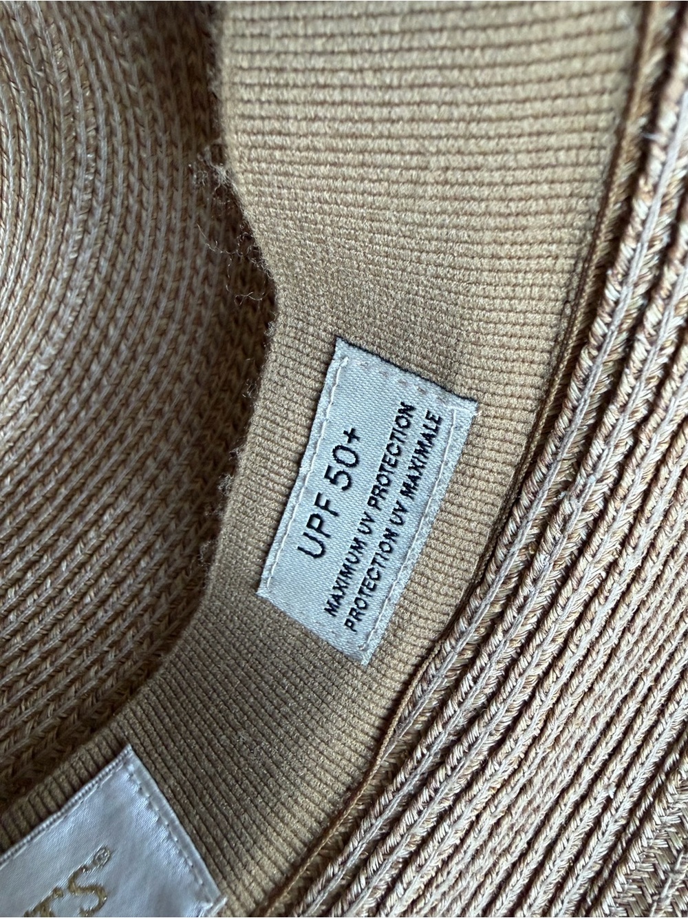 Eric Javits Tan Straw Fedora with White Band - Picture 9 of 9